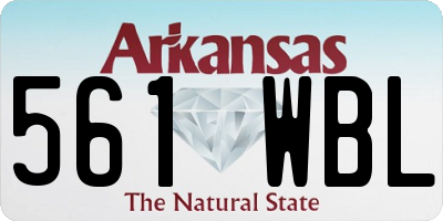 AR license plate 561WBL