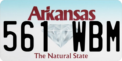 AR license plate 561WBM