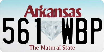 AR license plate 561WBP