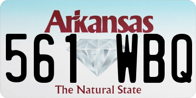 AR license plate 561WBQ