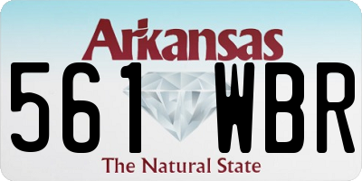 AR license plate 561WBR