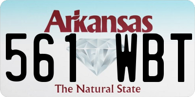 AR license plate 561WBT
