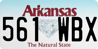 AR license plate 561WBX
