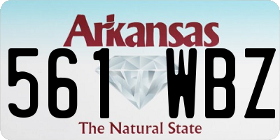 AR license plate 561WBZ
