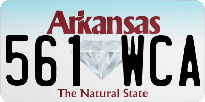 AR license plate 561WCA
