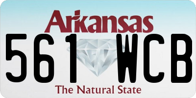AR license plate 561WCB
