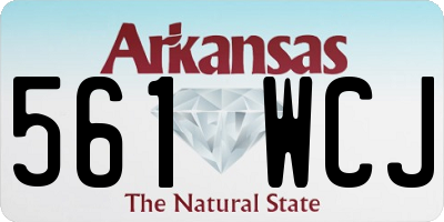 AR license plate 561WCJ