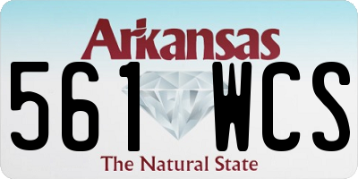 AR license plate 561WCS
