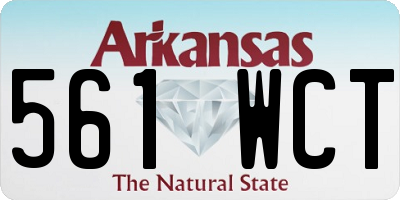 AR license plate 561WCT