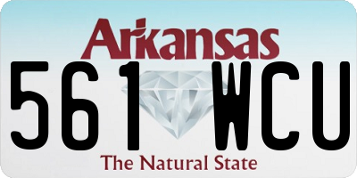 AR license plate 561WCU