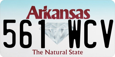 AR license plate 561WCV