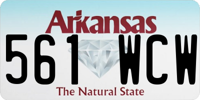 AR license plate 561WCW