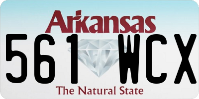 AR license plate 561WCX