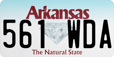 AR license plate 561WDA