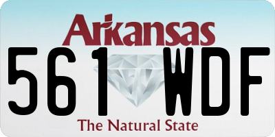 AR license plate 561WDF