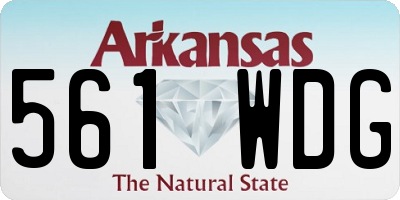 AR license plate 561WDG