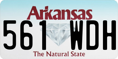 AR license plate 561WDH
