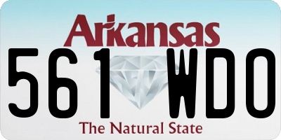 AR license plate 561WDO