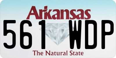 AR license plate 561WDP