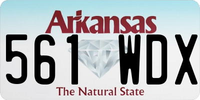 AR license plate 561WDX
