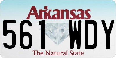 AR license plate 561WDY