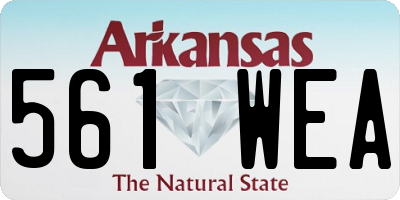 AR license plate 561WEA