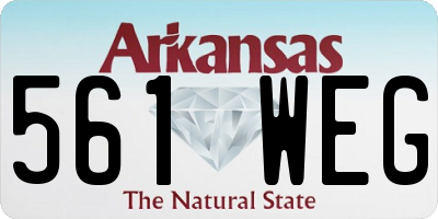 AR license plate 561WEG
