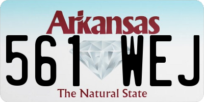 AR license plate 561WEJ