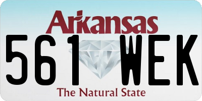 AR license plate 561WEK
