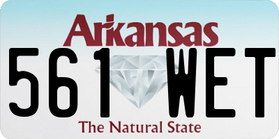 AR license plate 561WET