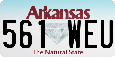 AR license plate 561WEU