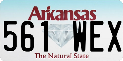 AR license plate 561WEX