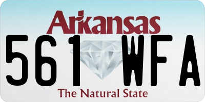 AR license plate 561WFA