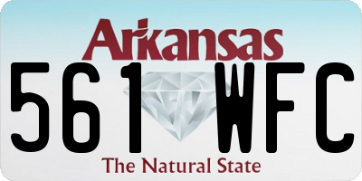 AR license plate 561WFC