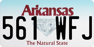 AR license plate 561WFJ