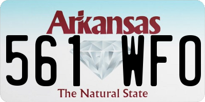 AR license plate 561WFO