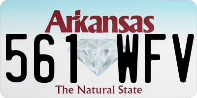 AR license plate 561WFV