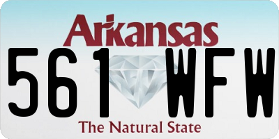 AR license plate 561WFW