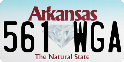 AR license plate 561WGA