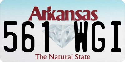 AR license plate 561WGI