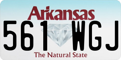 AR license plate 561WGJ