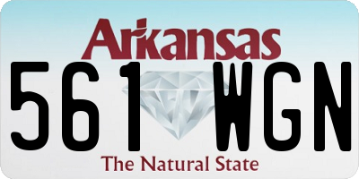 AR license plate 561WGN