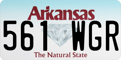 AR license plate 561WGR