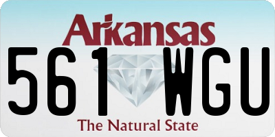 AR license plate 561WGU