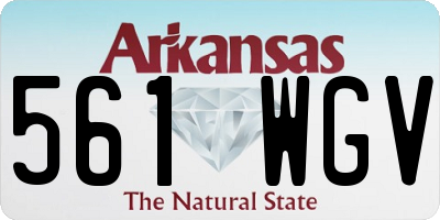 AR license plate 561WGV