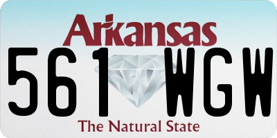 AR license plate 561WGW