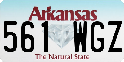 AR license plate 561WGZ