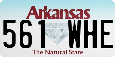 AR license plate 561WHE