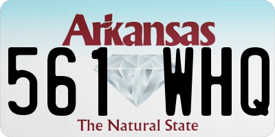AR license plate 561WHQ