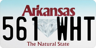 AR license plate 561WHT